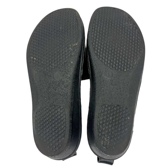 Naot Black Leather Closed Toe Slingback Wedge Sandal Sz 39/ 8-8.5 Comfort Soft - Picture 6 of 13